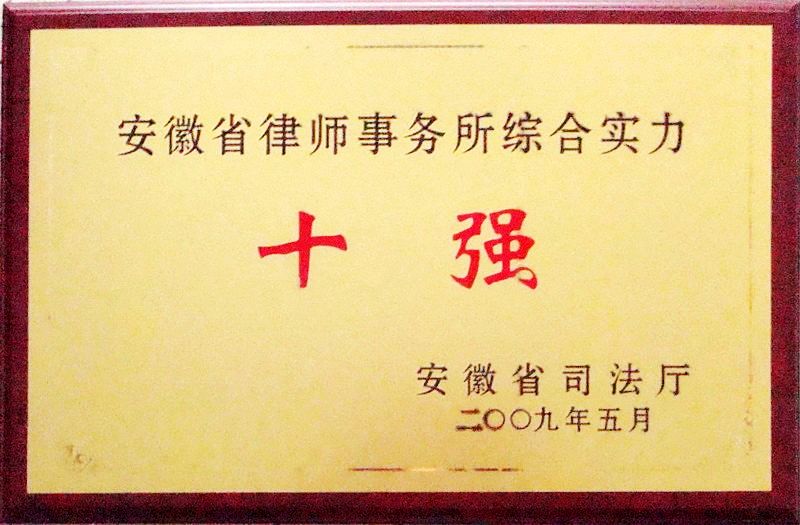 安徽省"十强"所